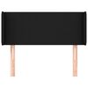 vidaXL Hoofdbord met randen 93x16x78/88 cm stof zwart