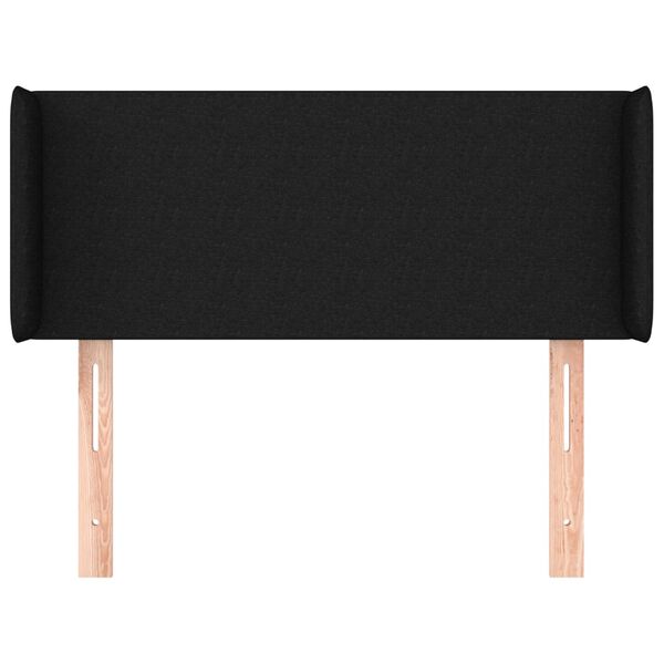 vidaXL Hoofdbord met randen 93x16x78/88 cm stof zwart