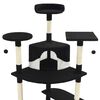 vidaXL Kattenkrabpaal met sisal krabpalen 203 cm zwart en wit