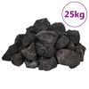 vidaXL Lavastenen 25 kg 3-5 cm zwart