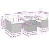 vidaXL 8-delige Loungeset met kussens poly rattan lichtgrijs