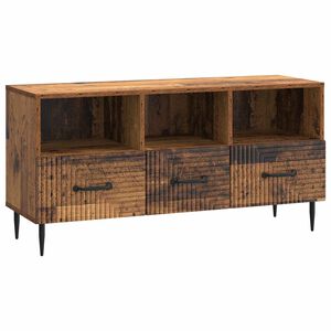 vidaXL TV-kast met lade Oud hout 102 x 34,5 x 50 cm Bewerkt hout
