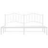 vidaXL Bedframe met hoofdbord metaal wit 193x203 cm