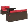 vidaXL Tuin Sofa Set 6 st Bruin poly rattan