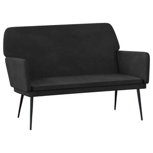vidaXL Bankje 108x79x79 cm fluweel zwart