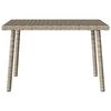 vidaXL Tuin salontafel rechthoekig 60x40x37 cm poly rattan lichtgrijs