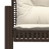 vidaXL 4-delige Loungeset met kussens poly rattan bruin