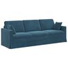 vidaXL Bank Blauw 228 x 78 x 80 cm Fluweel