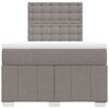 vidaXL Boxspring met matras stof taupe 120x190 cm