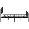 vidaXL Bedframe met hoofd- en voeteneinde metaal zwart 160x200 cm