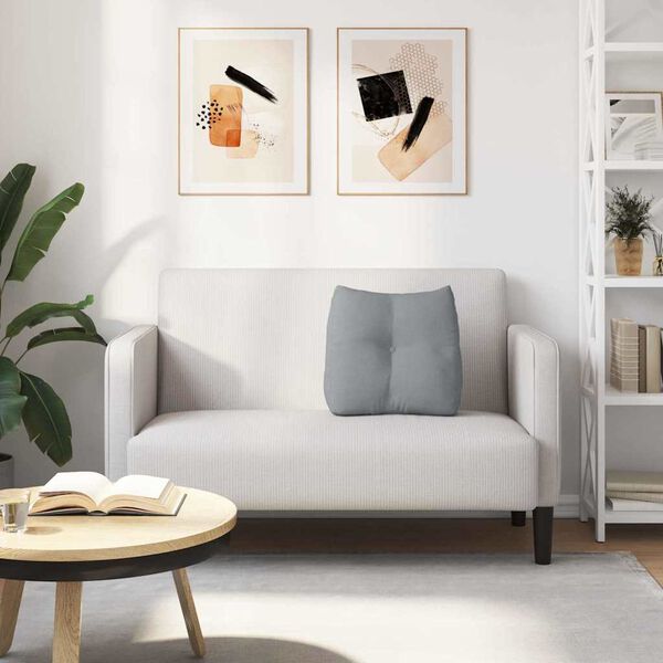 vidaXL Rugkussen Lichtgrijs 45 x 24 x 50 cm Stof