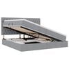 vidaXL LED Opslagbed met Matras Lichtgrijs 200 x 200 cm Stof