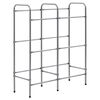 vidaXL Opbergrek voor 6 kratten 96x33x116 cm steel zilverkleurig