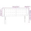 vidaXL Hoofdbord met randen 147x23x78/88 cm stof lichtgrijs