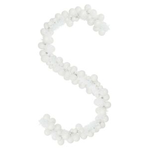 vidaXL Kerstbal Guirlande LED's Wit 186 cm Polystyreen