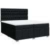 vidaXL Boxspring met matras stof zwart 200x200 cm