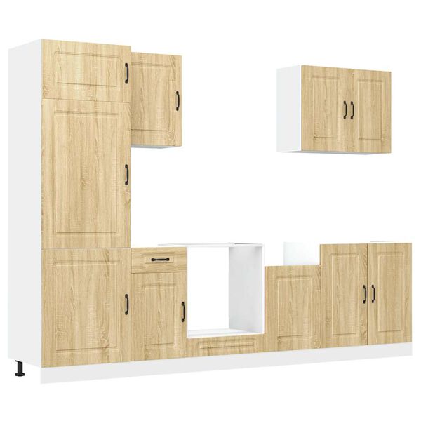 vidaXL 7-delige Keukenkastenset Kalmar bewerkt hout sonoma eikenkleur