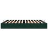vidaXL Ottoman bedframe zonder matras 160x200 cm fluweel donkergroen