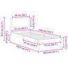 vidaXL Bedframe Donkergrijs 80 x 190 cm Massief grenenhout