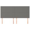vidaXL Hoofdbord donkergrijs 200x5x118/128 cm Stof