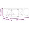 vidaXL Salontafel 100x100x40 cm bewerkt hout grijs sonoma eikenkleurig
