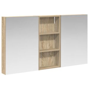 vidaXL Badkamerkastenset 3 pcs 110 x 10,5 x 60,5 cm Bewerkt hout