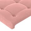 vidaXL Boxspring met matras fluweel roze 90x190 cm