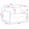 vidaXL Bankstel 2 pcs Donkergrijs 136 x 82 x 85 cm Stof