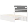 vidaXL Bedframe met Gevoerd Hoofdgedeelte Lichtgrijs 90 x 190 cm