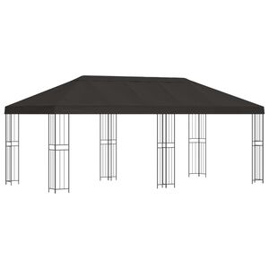vidaXL Paviljoen met zijwanden 6 x 3 m Antracietkleurig