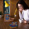 UNIDRAGON Puzzel Charming Owl 650 stukjes royal size 35x60 cm hout