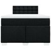 vidaXL Boxspring met matras stof zwart 120x200 cm