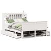 vidaXL Bed met boekenkast zonder matras grenenhout wit 150x200 cm