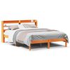 vidaXL Bedframe met hoofdbord massief grenenhout wasbruin 120x190 cm
