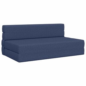 vidaXL Vouwbare Bankbed Blauw 152 x 86,5 x 60 cm Stof