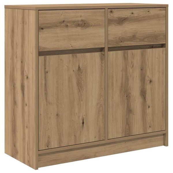 vidaXL Dressoir lade 80x34x76 cm spaanplaat artisanaal eikenkleurig