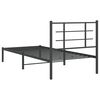 vidaXL Bedframe met hoofdbord metaal zwart 90x190 cm