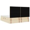 vidaXL Opslag bed met matras met matras Cr&egrave;me 160 x 200 cm Polyester
