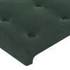 vidaXL Hoofdbord met randen 103x16x118/128 cm fluweel donkergroen