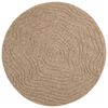 vidaXL Vloerkleden Rond Moir&eacute; HUARTE Naturel &Oslash; 160 CM Polyester