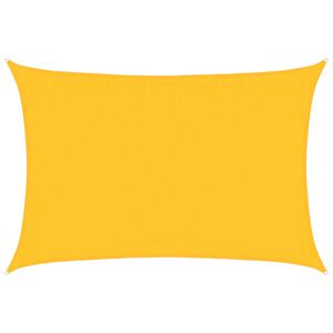 vidaXL Zonnezeil 160 g/m&sup2; rechthoekig 3,5x4,5 m HDPE geel