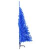 vidaXL Kunstkerstboom met standaard half 150 cm PVC blauw
