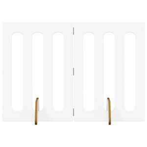 vidaXL Opvouwbaar huisdierhek 2 pcs Wit 100,5 x 38 x 70 cm