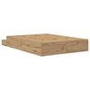 vidaXL Opbergbedframe met lade Artisan Eiken 150 cm Bewerkt hout