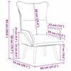 vidaXL Fauteuil Wijnrood 69 x 74 x 93 cm Stof en multiplex