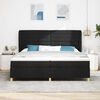 vidaXL Boxspringbed met Matras Donkergrijs 90x190 cm Zwart Stof