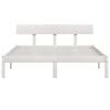 vidaXL Bedframe massief grenenhout wit 160x200 cm
