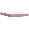 vidaXL Boxspring met matras fluweel roze 140x190 cm