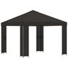 vidaXL Paviljoen 3 x 3 m Antracietkleurig Polyester en staal 190 gsm