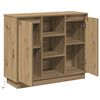 vidaXL LED Sideboard Artisan Eiken 90 x 32 x 75 cm Bewerkt hout